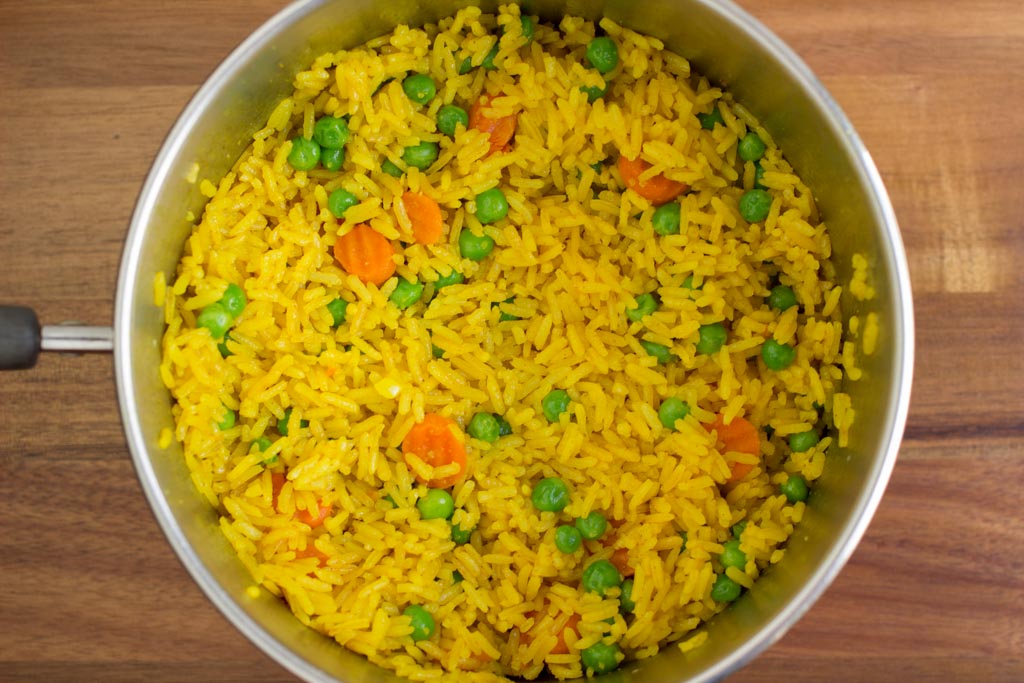 Pollo Tropical Yellow Rice with vegetables
